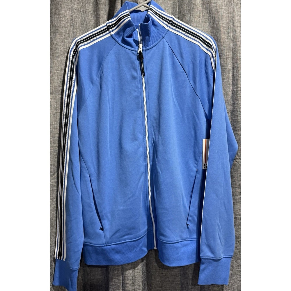 Sports Illustrated Mens Full Zip Track Jacket Blue Size Medium Zip Pockets NWT